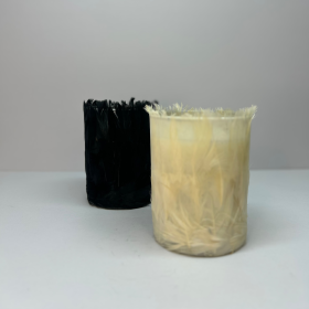 Large Black Feather Candle 3